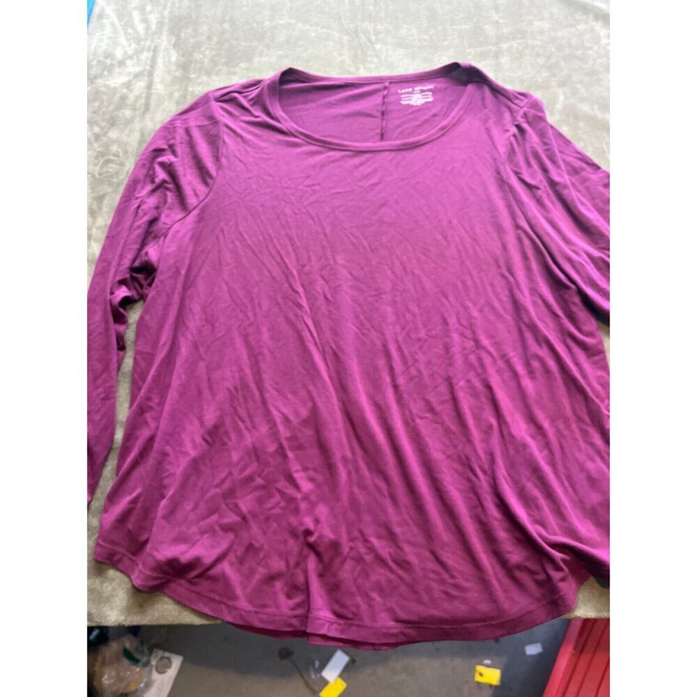 LANE BRYANT Purple Soft Knit Long Sleeve T-Shirt Tunic Women's 18/20 Plus Size